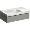Шкафчик для раковины Geberit Xeno² с полкой, с одним выдвижным ящиком: B=88см, H=22см, T=46.2см, Серый / Матовое покрытие