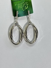 Овалы (серьги из серебра)