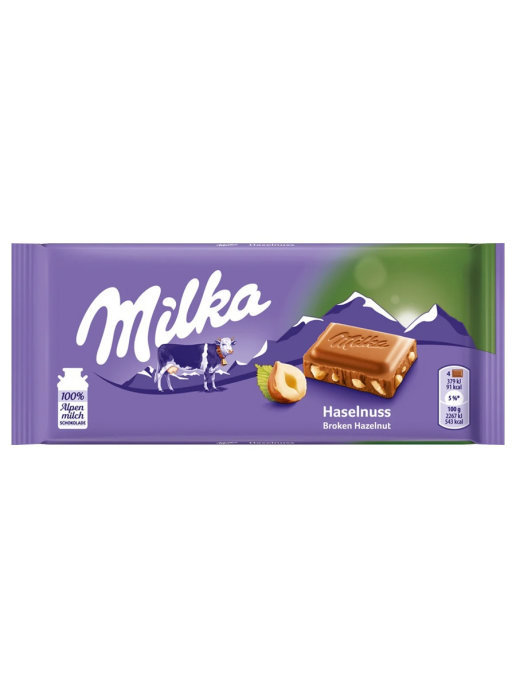 Купить «Шоколад Milka Alune Hazelnuts / Милка с дробленым фундуком 100 ...