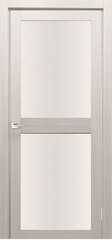 Межкомнатная дверь Баден 04 ДО / Цвет тон Белая лиственница / Остекление "Сатинат белое" / Двери Верда
