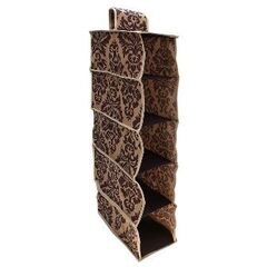 Кофр подвесной  Вензель 5 отделений 15×30×70 см цвет коричнево-бежевый