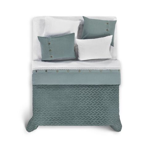 Покрывало 240x260 Hamam Selanic moss серо-зелёное