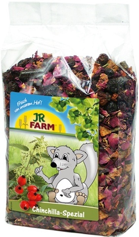 JR Farm лакомство для шиншилл с морковью, шиповником и лепесками роз 500г
