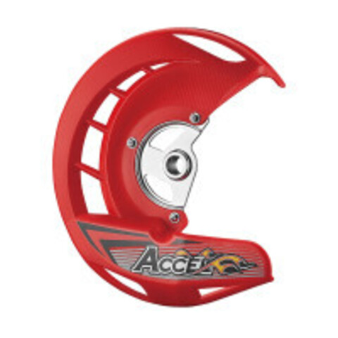 Защита переднего диска в сборе ACCEL Honda CR125/250 02-07 CRF250R/450R 04-20 250X/450X 04-19красный