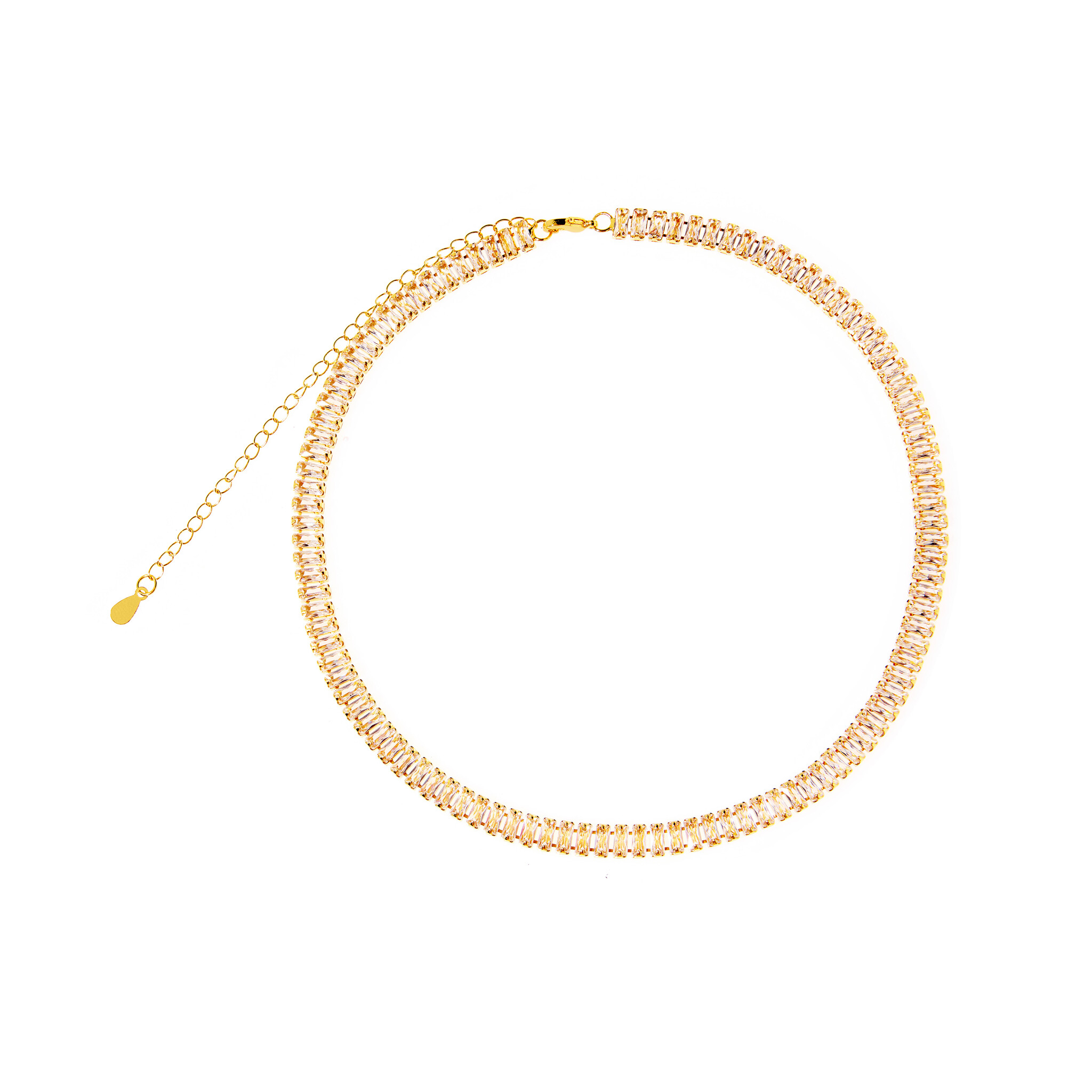 

Колье Gold Baguette Necklace - Crystal