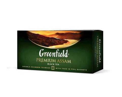 Чай черный в пакетиках из фольги Greenfield Premium Assam, 25 пак/уп