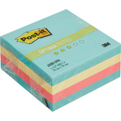 Стикеры Post-it Original Зима 76х76 мм пастельные 3 цвета (1 блок, 400 листов)