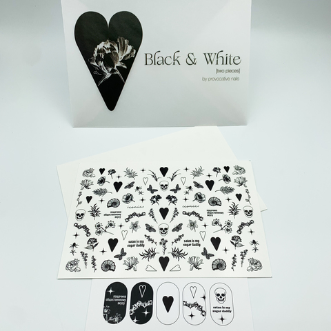 Слайдеры by provocative nails Black & White [two pieces]