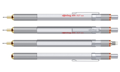 Карандаш механический Rotring 800 Matte Silver GT, 0.7 mm (1904448)