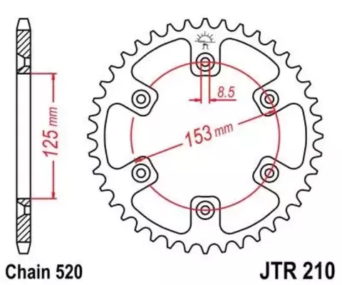 Звезда ведомая JTR210 45