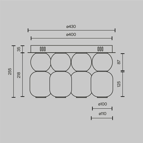 Потолочная светодиодная люстра Maytoni Drop MOD273CL-L60G3K