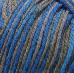 Пряжа "Подмосковная меланж", 50% шерсть, 50% акрил, 100гр-250м, Арктика/серый
