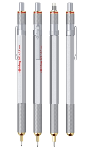 Карандаш механический Rotring 800 Matte Silver GT, 0.7 mm (1904448)