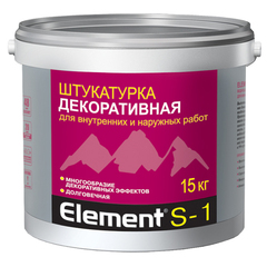 Декоративная штукатурка Alpa Element S-1 белая 15 кг