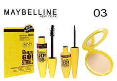 НАБОР 3 В 1 MAYBELLINE NEW YORK - ТУШЬ, ПОДВОДКА,ПУДРА