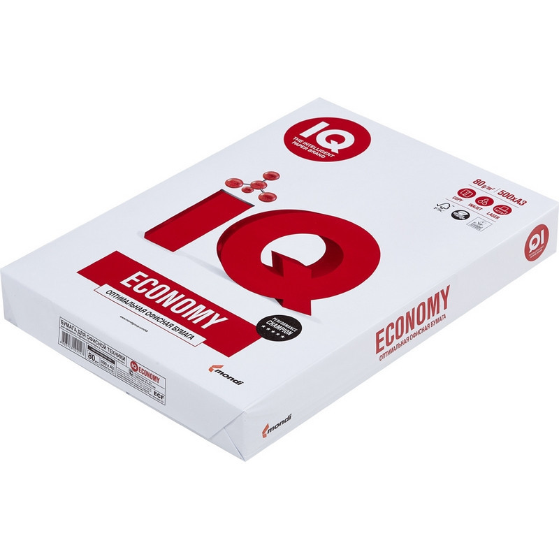 Бумага для офисной техники IQ Economy (А3, марка C, 80 г/кв.м, 500 листов)