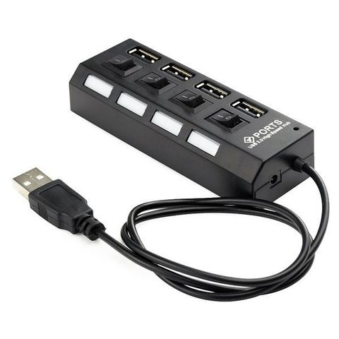 Хаб USB 4 Ports UHB-243-AD USB 2.0 Black