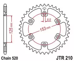 Звезда мотоциклетная JT JTR210.53SC самоочищающаяся