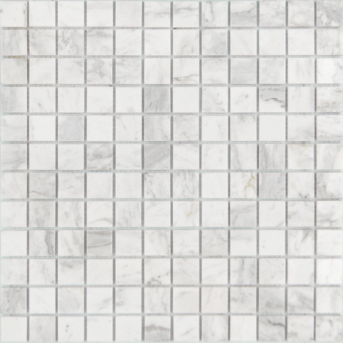 Мозаика LeeDo Caramelle: Pietrine - Dolomiti Bianco полированная 29,8x29,8х0,4 см (чип 23х23х4 мм)