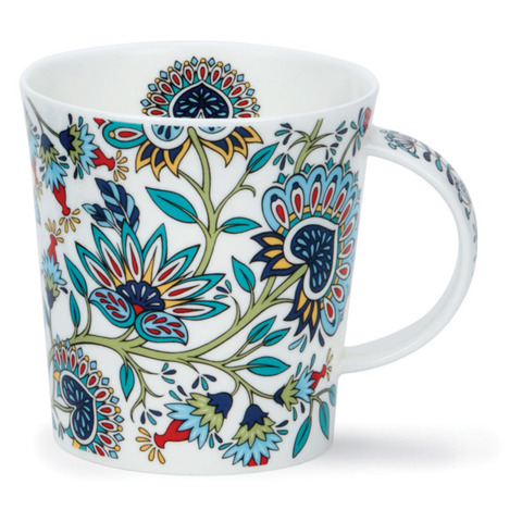Кружка 320мл Dunoon Цветочный узор белый Ломонд