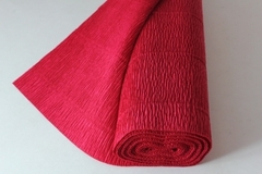 Бумага гофрированная простая, красный, 50 см*250 см. (580)
