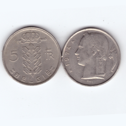 5 франков Бельгия (случайный год)