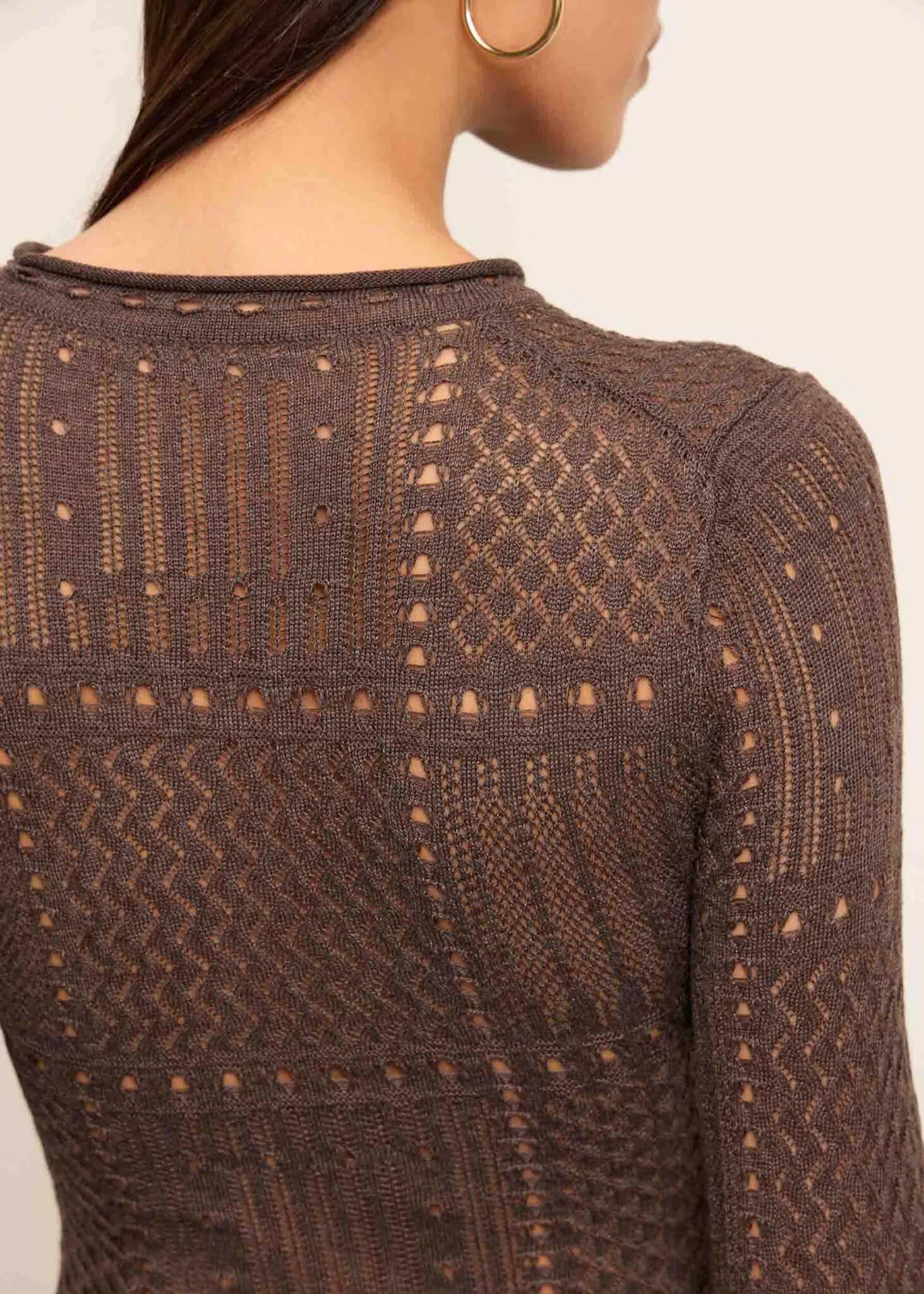 Ажурный комплект SELINE, шоколадный – купить за 32 900 ₽ | TRY ON DRESS