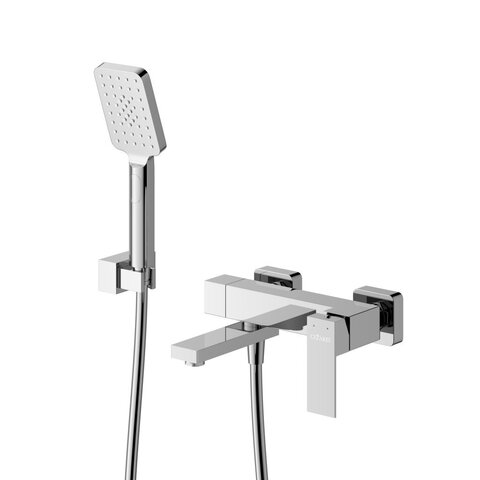Cezares SLIDER-VD-GM SLIDER-VD-GM Смеситель для ванны и душа однорычажный в комплекте с ручным душем, шлангом и держателем, оружейная сталь
