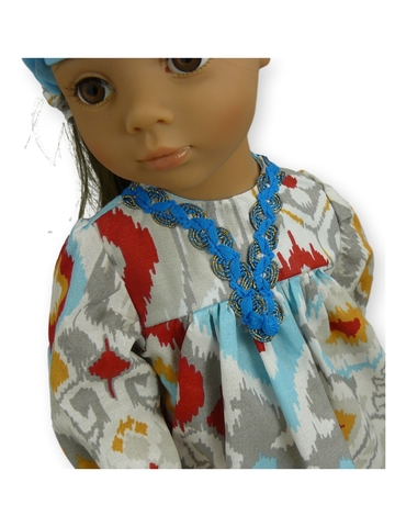 Платье этническое - На кукле. Одежда для кукол, пупсов и мягких игрушек.