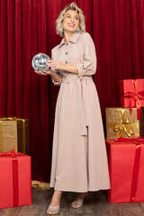 Платье Вечерняя симфония (бежевое) П14597-30М LT Collection