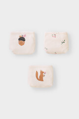 набор трусы/ уп  для девочки  К 1909-3уп/сливки,ягодная полянка Ал