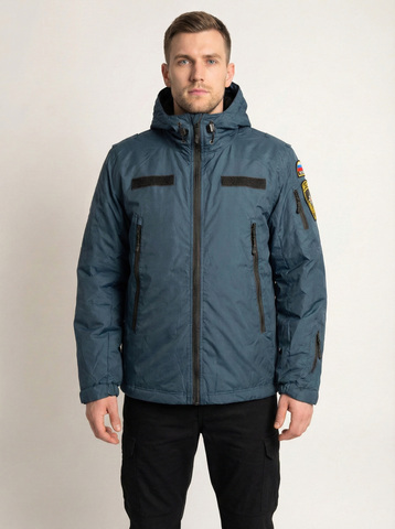 Куртка МЧС демисезонная удлиненная с шевронами (рип-стоп/стяжка)