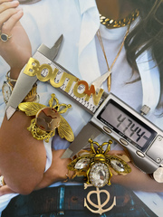 Накладка на пуговицу золотистая бронза 