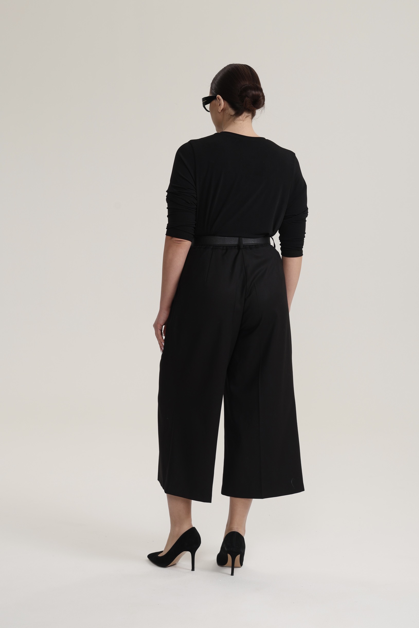 Брюки-кюлоты, черный