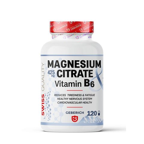 Магния цитрат 425 мг + витамин В6, 120 капсул
