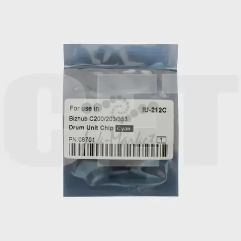 Чип драм-юнита для KONICA MINOLTA Bizhub C200/C200E/C203/C253/C353 (CET) Cyan, (WW), 90000 стр., (унив.), CET8701