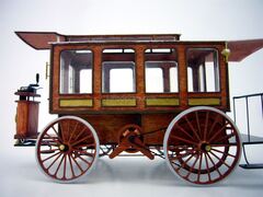 First electric omnibus by I. Romanov 1899 Handmade workshop 1:43