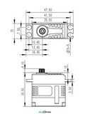 Сервопривод KST X15-1809 V8.0 HV (18.0-24.0 кг/см, 0.07-0.09сек/60°, 45г)
