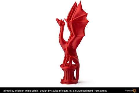 Пластик для 3D-принтера Fillamentum CPE HG100 Red Hood Transparent