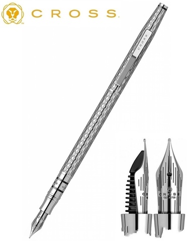 Ручка перьевая Cross Spire Icy Chrome, F (AT0566-3FD)