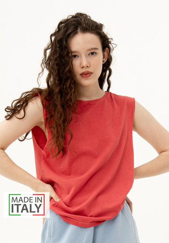 Футболка Bowery NYC однотонная Boyfriend Sunset Glow