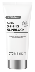 Merikit Крем солнцезащитный SPF50+ - Merikit Aqua Shining Sunblock SPF50+, 60 мл