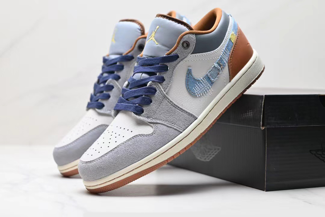 Air Jordan 1 Low SE Repaired Denim Swoosh