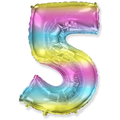 Цифра «5» радужная