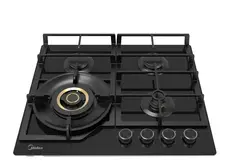 Варочная панель Midea Volcano MG697VGB, газовая, черная, независимая, с электроподжигом и газ-контролем