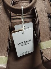 рюкзак MIRONPAN женский небольшой кожаный пастельно-розовый 30 х 28 х 12 см1