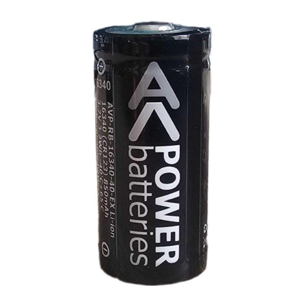 Аккумулятор 16340 (CR123) Li-ion 850 mAh 3,7V 2,5Wh -40°C+65°С с платой защиты