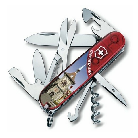 Складной нож Victorinox Climber Bern из коллекции Piece of Switzerland (1.3703.TE6) 91 мм., 14 функций | Wenger-Victorinox.Ru