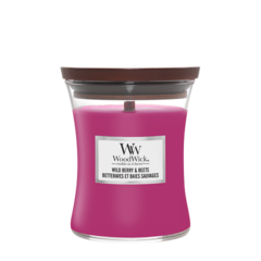 Свеча ароматическая WoodWick Wild Berry & Beets маленькая 85 г.