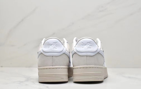 Bape Bapesta Low 'Suede Heel White' 